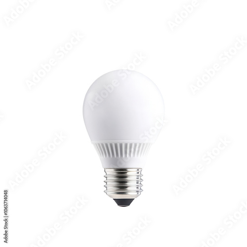 LED light bulb with a white isolate background, showcasing modern design and energy efficiency. transparent background