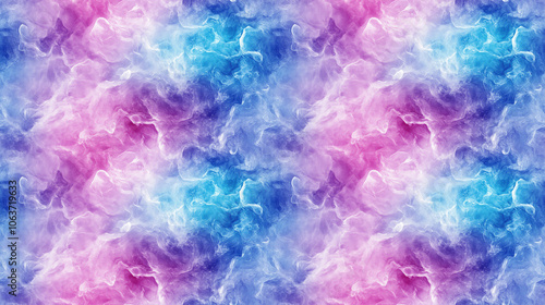 Seamless watercolor pattern featuring abstract blue purple and pink hues with a blurred liquid texture ideal for artistic backgrounds and creative projects