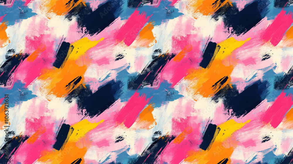 Seamless abstract background pattern with hand drawn oil and acrylic paint textures ideal for interior design and textile applications Seamless abstract background pattern with hand drawn oil and acrylic paint textures ideal for interior design and textile applications