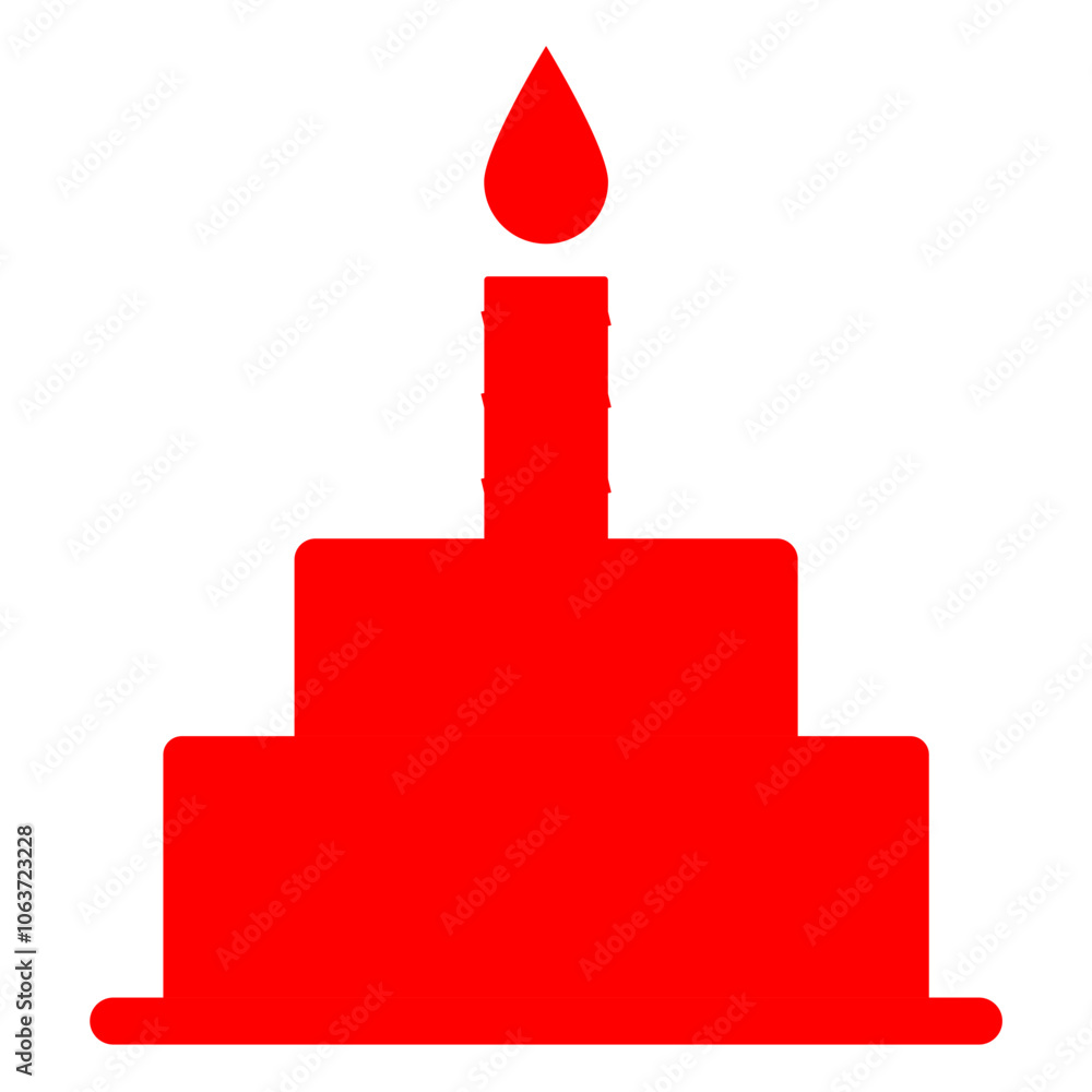 happy birthday single vector icon