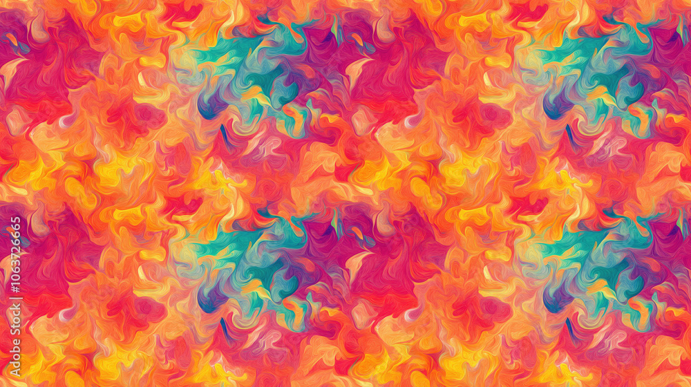 Colorful abstract seamless pattern featuring a harmonious blend of multicolored hues ideal for presentations and graphic designs Colorful abstract seamless pattern featuring a harmonious blend of multicolored hues ideal for presentations and graphic designs