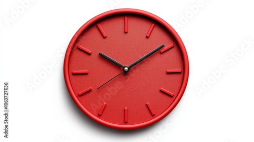 Red Clock Time is Ticking: A red clock, with black hands pointing to the time, symbolizes the relentless passage of time. The vibrant red color adds a sense of urgency and importance. 