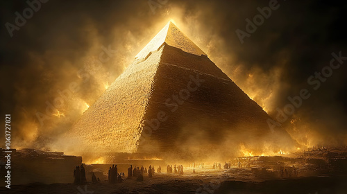 Golden Pyramid Illustration