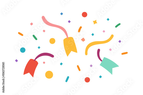 New Year Confetti | isolated vector illustration on white background