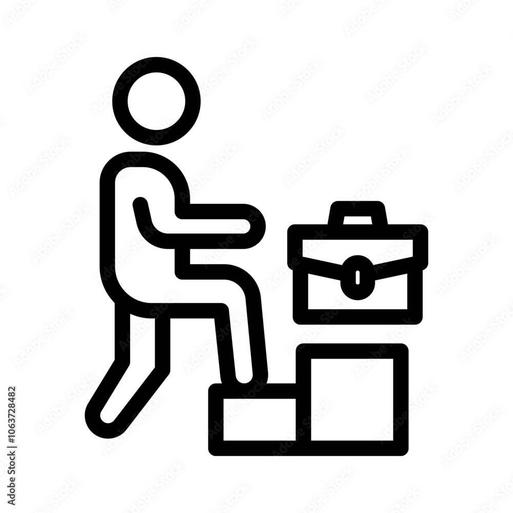 4 career path line icon illustration vector graphic 4 career path line icon illustration vector graphic