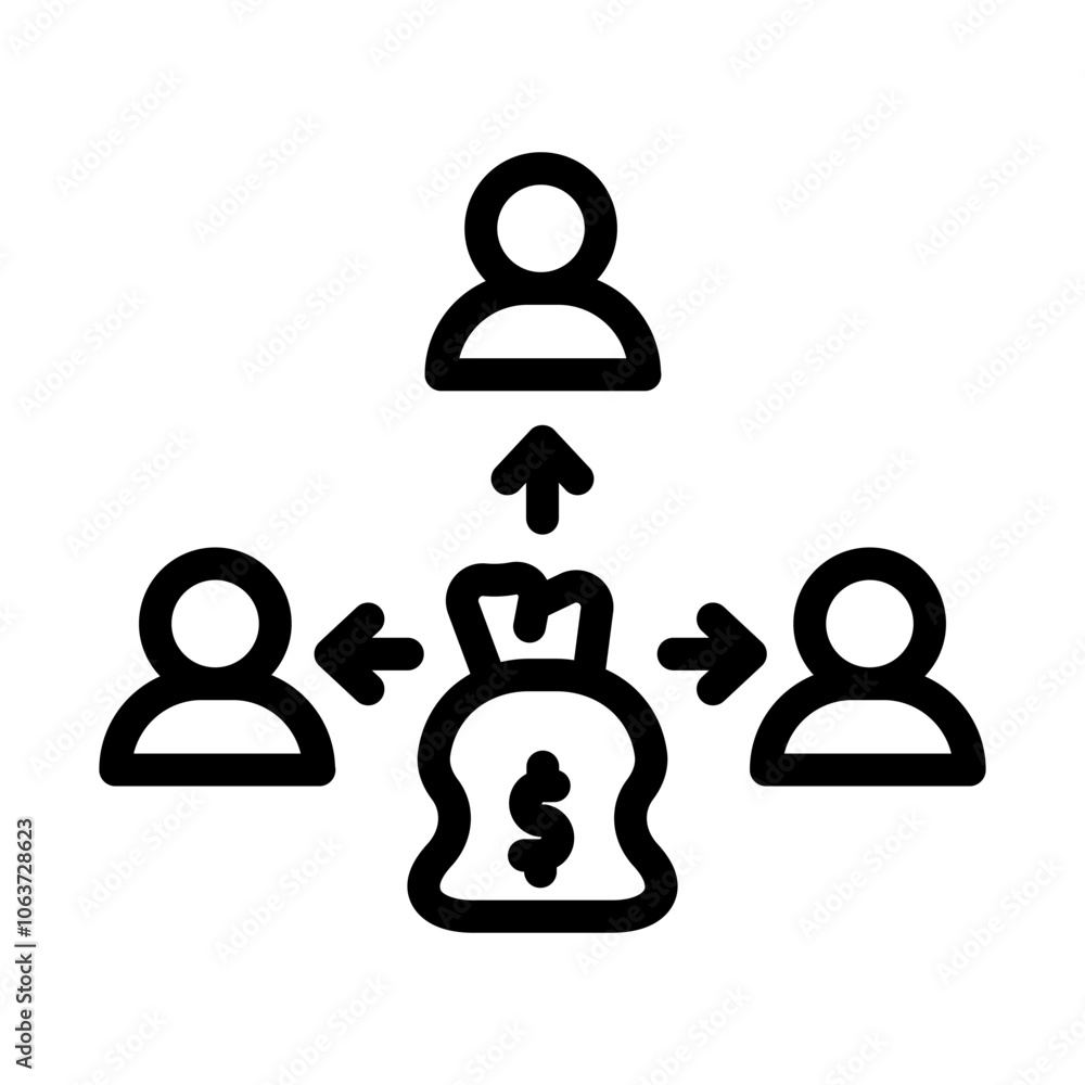 6 crowdfunding line icon illustration vector graphic 6 crowdfunding line icon illustration vector graphic