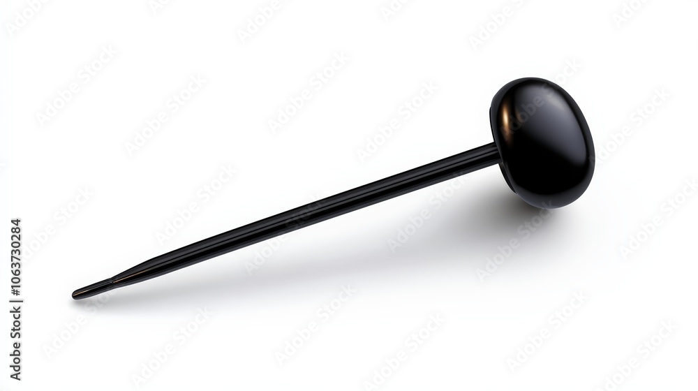 Sleek Black Upholstery Nail Sleek Black Upholstery Nail