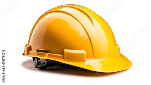 Safety First: A Vibrant Yellow Hard Hat Ready for Action 