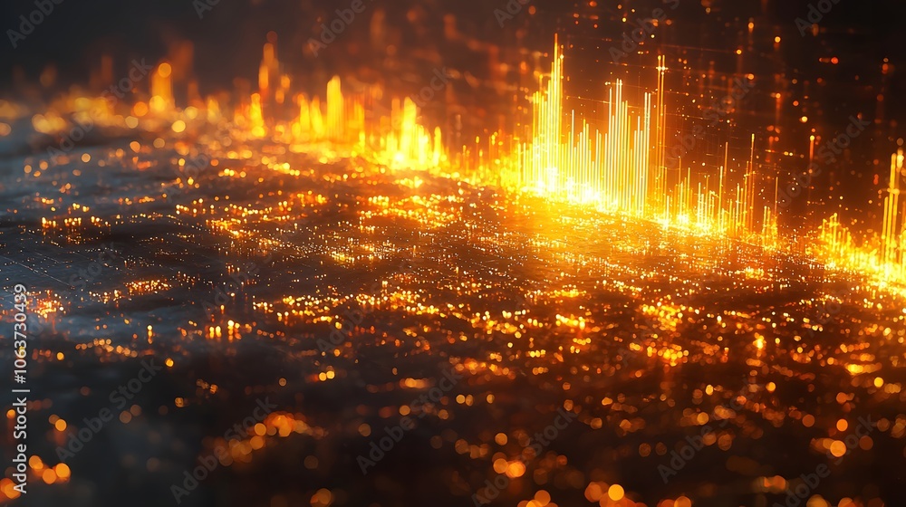 Vibrant Growth Visualization in Abstract Concept Vibrant Growth Visualization in Abstract Concept