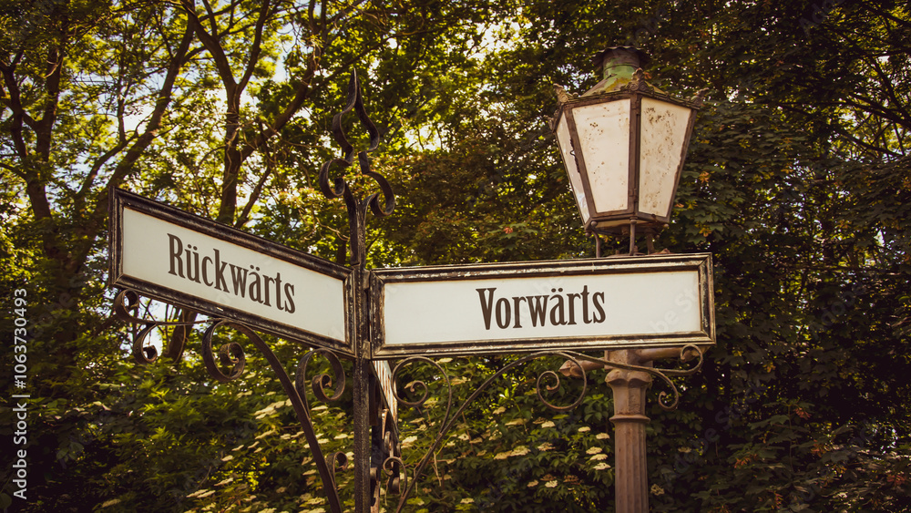 Signposts the direct way to forward versus backward Signposts the direct way to forward versus backward