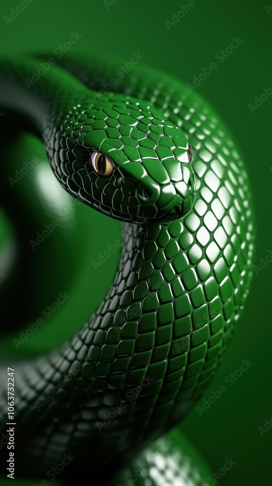 Fototapeta premium Exploring the intricate texture of a greenish snakeskin pattern reflecting bioengineering artistry