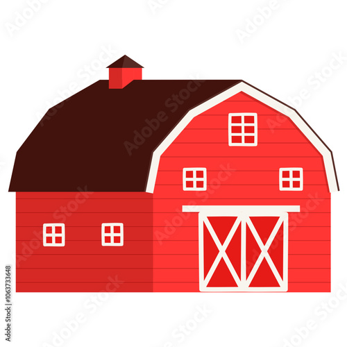 red barn illustration