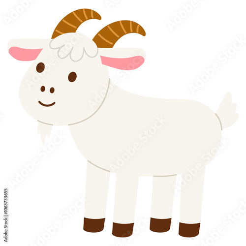 smiling goat illustration