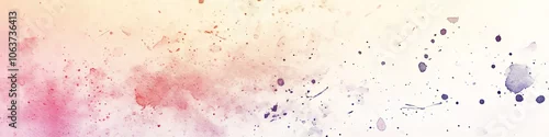 Panel kuchenny z motywem Abstract watercolor splashes in pink hues on white