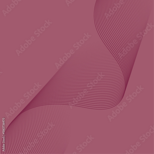 Abstract background with lines. Vector banner with waves. Background for poster, card, brochure, booklet, flyer. Geometric element for design. Pink gradient. Black Friday banner