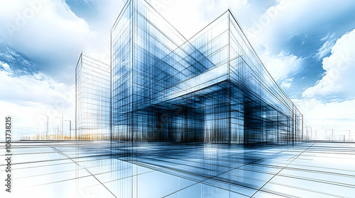 Blueprint Skyscraper Buildi...