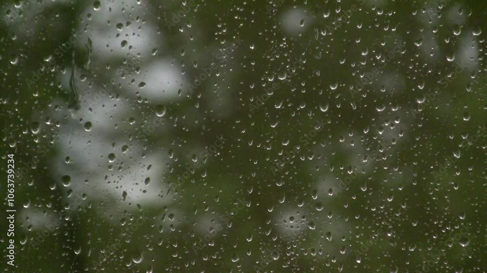 Rain in the window. Raindrops run down the glass. Autumn mood Rain in the window. Raindrops run down the glass. Autumn mood