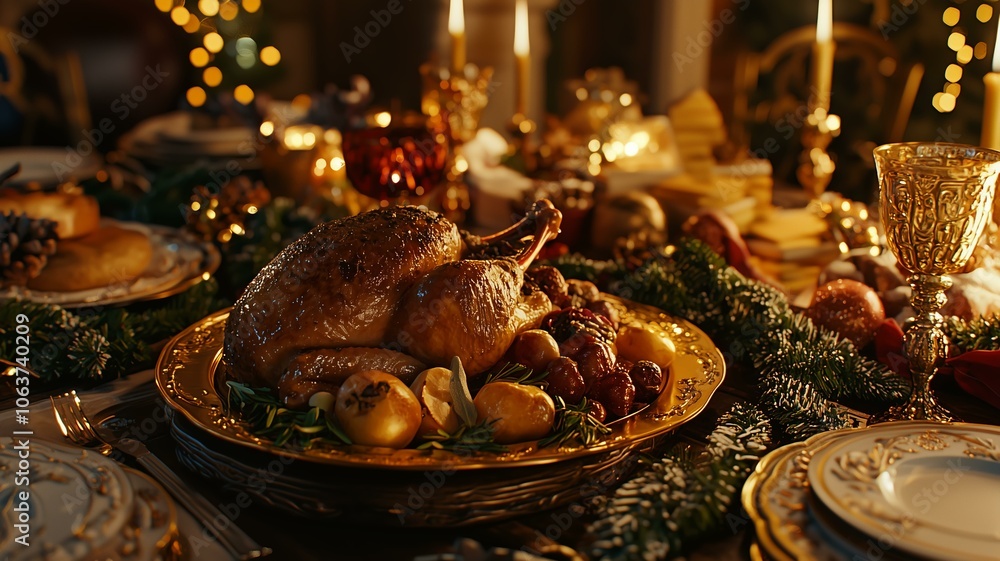クリスマスの豪華な料理 クリスマスの豪華な料理