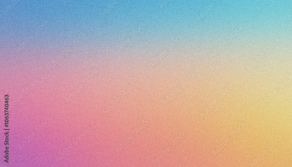Soft and textured background with subtle grainy texture and a gradient of blue, pink, and yellow colors Soft and textured background with subtle grainy texture and a gradient of blue, pink, and yellow colors