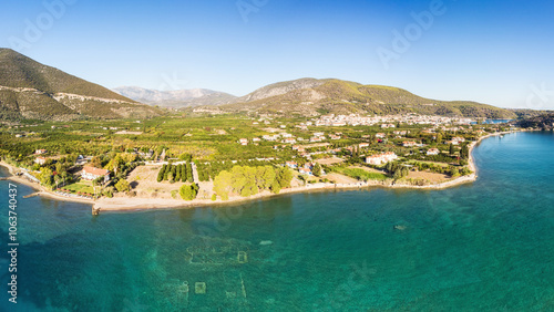 The sunken city near Ancient Epidaurus in Peloponnese, Greece