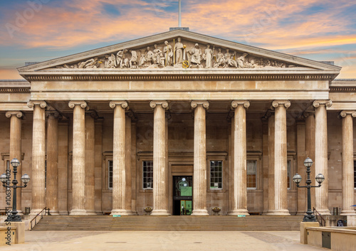 Photography Main entrance of British museum in London, UK