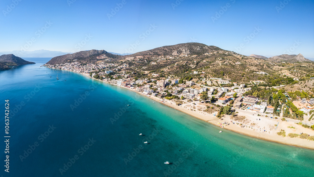Fototapeta premium Tolo town near Nafplio in Peloponnese, Greece