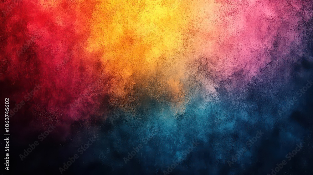 Fototapeta premium retro grainy color gradient background showcasing a blend of pink blue yellow purple orange and red creating a nostalgic and artistic texture perfect for banners and digital backgrounds