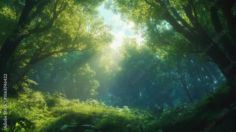 Obraz premium The Forest of Serenity. Seamless looping 4K time lapse video footage
