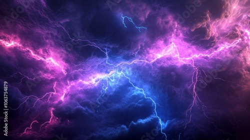 neon thunder flash background concept