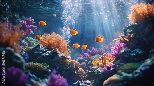 Colorful Underwater Coral Reef Scene