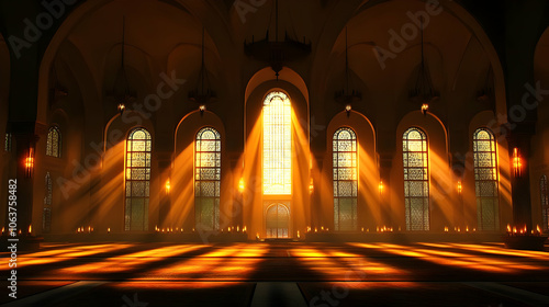 Golden Light Through Staine...