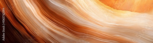 Abstract Wavy Sandstone Formations in Warm Tones