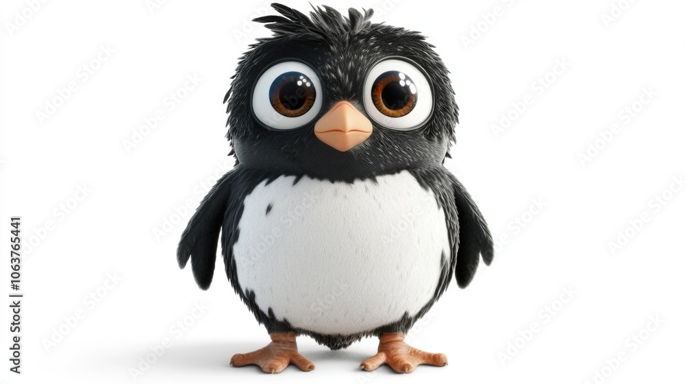Naklejka premium Black and White Penguin