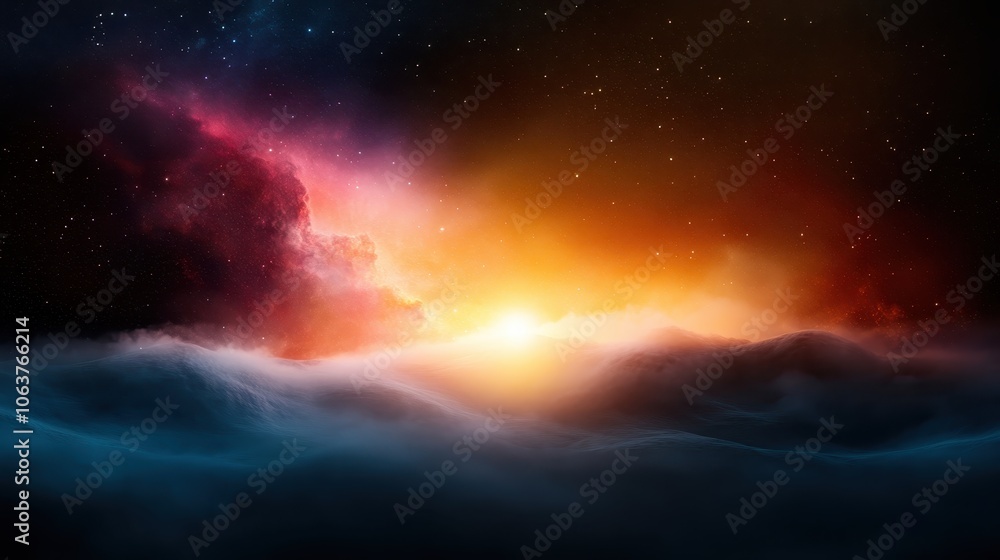 A stunning image of a galaxy with fiery colors and a smoky atmospheric effect, evoking a sense of mystery and the vast unknown of the universe. A stunning image of a galaxy with fiery colors and a smoky atmospheric effect, evoking a sense of mystery and the vast unknown of the universe.