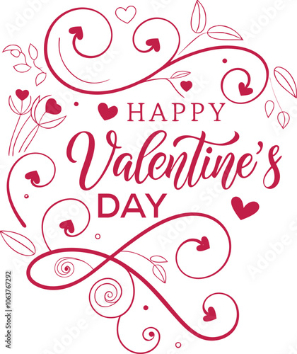 Happy Valentines Day Typography T-Shirt Design Vector Illustration