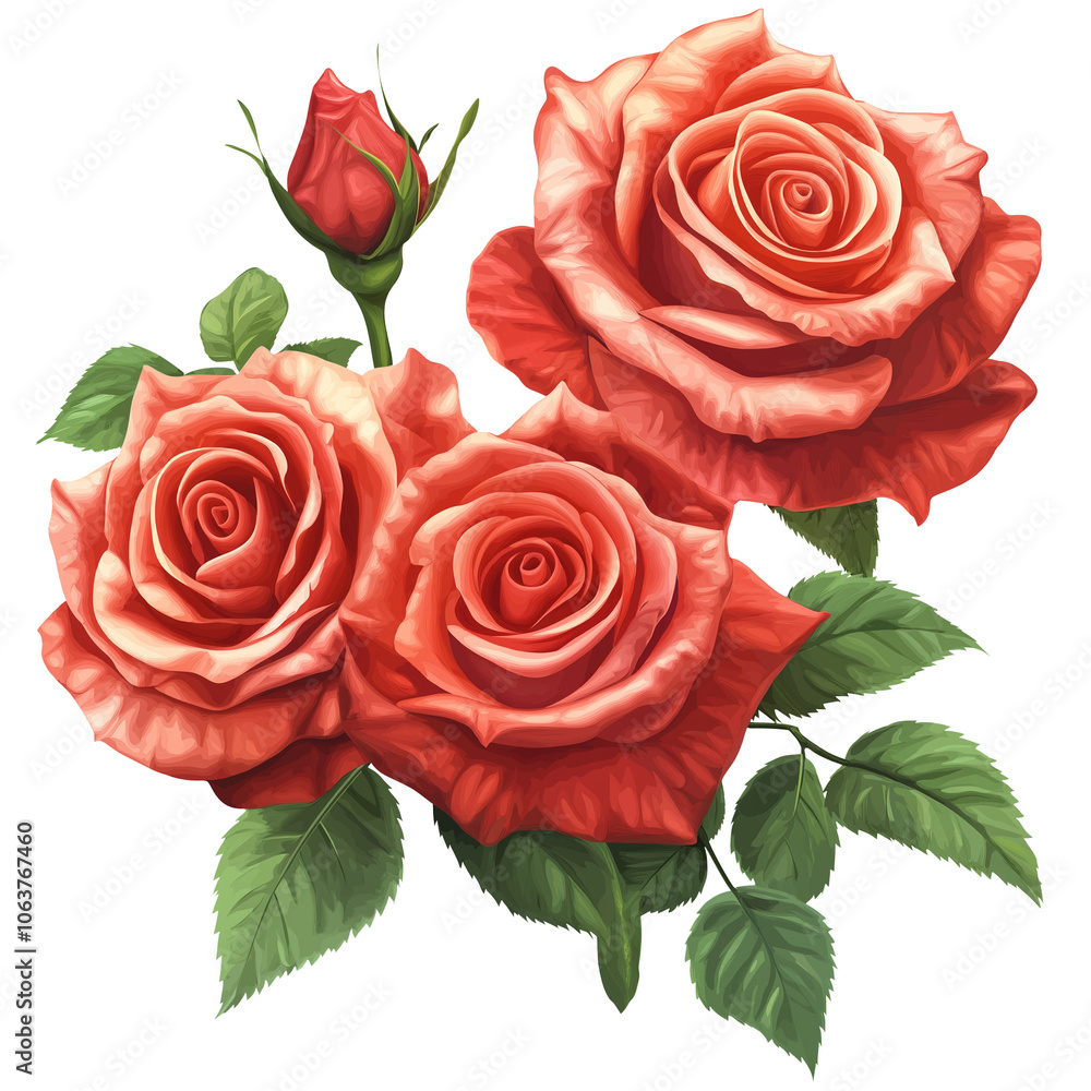 Naklejka premium three roses
