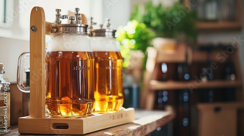 Home Brewing: Document a home brewing setup, highlighting the DIY aspect of creating lagers.