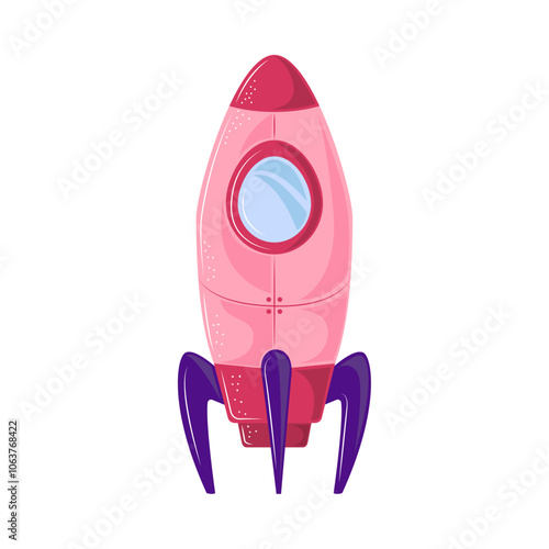 pink rocket launcher space