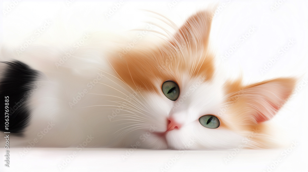 Portrait of cat looking directly at the camera Portrait of cat looking directly at the camera