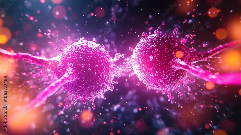 Cancer Cell Nucleus: A Detailed View of Division and Growth, depicting cell division, nucleus, DNA, replication, and cellular biology. Cancer Cell Nucleus: A Detailed View of Division and Growth, depicting cell division, nucleus, DNA, replication, and cellular biology.