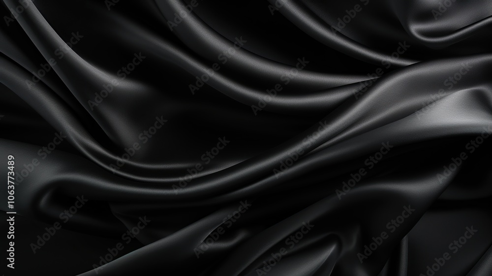 Abstract Black Silk Fabric Texture Abstract Black Silk Fabric Texture