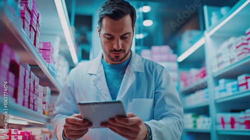 The Pharmacist with Tablet