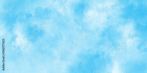 Vibrant clear blue sky with puffy and blurry natural clear clouds, The summer is colorful clearing day Good weather with natural clouds, Abstract blue color clouds background.