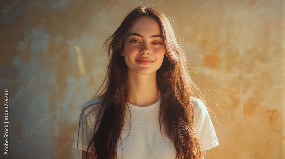 The Young Woman with Smile The Young Woman with Smile