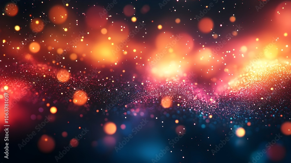 Captivating arrangement of vibrant colorful bokeh effects with a smooth