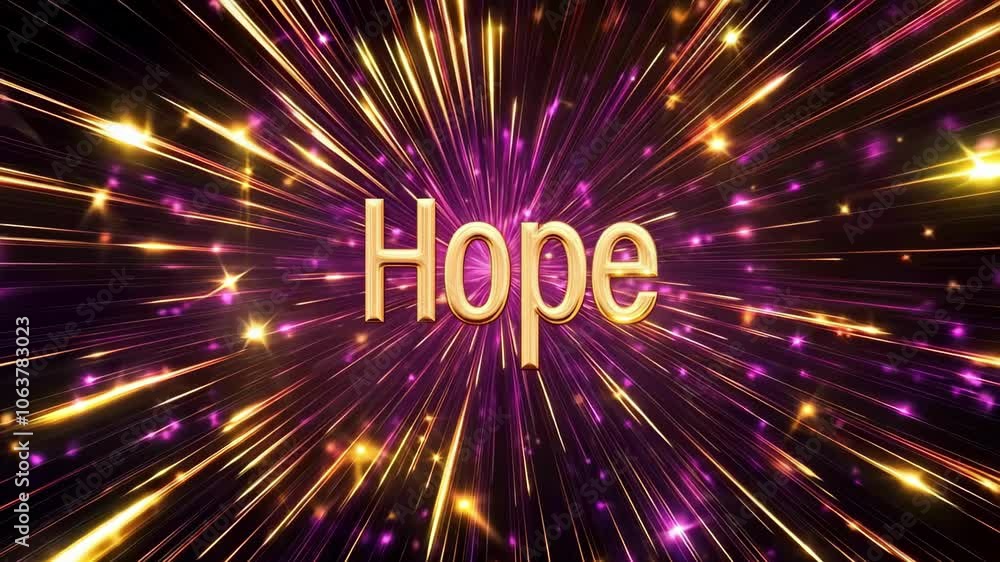 A purple and gold background with the word hope written in gold. The image has a bright and energetic feel to it, with the bright colors and the word hope written in gold A purple and gold background with the word hope written in gold. The image has a bright and energetic feel to it, with the bright colors and the word hope written in gold