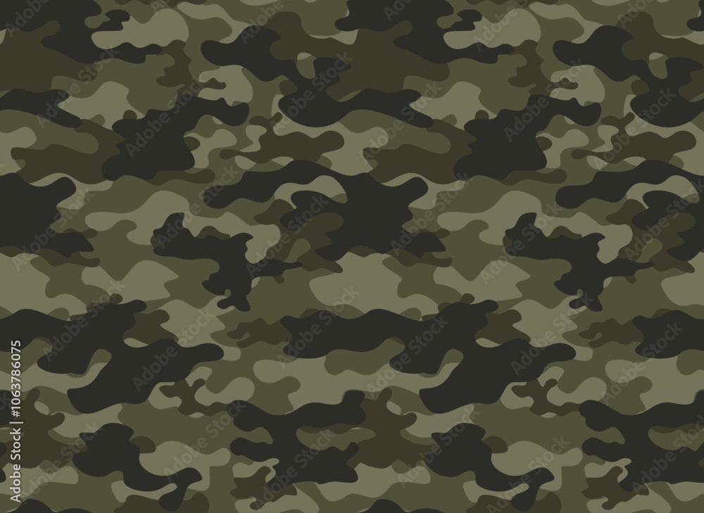 
camouflage pattern army khaki seamless background, classic vector design