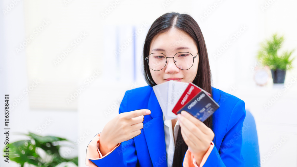 An Asian woman sits at her desk, surrounded by files , embodying dedication and professionalism in her work. An Asian woman sits at her desk, surrounded by files , embodying dedication and professionalism in her work.