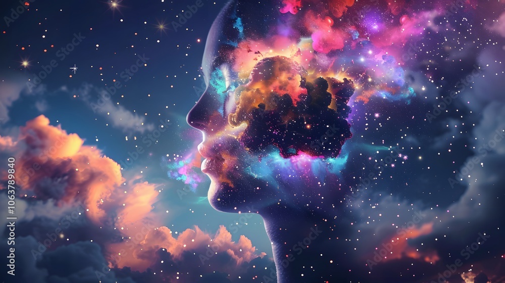 Obraz premium Captivating Cosmic Explosion in Starry Celestial Masterpiece