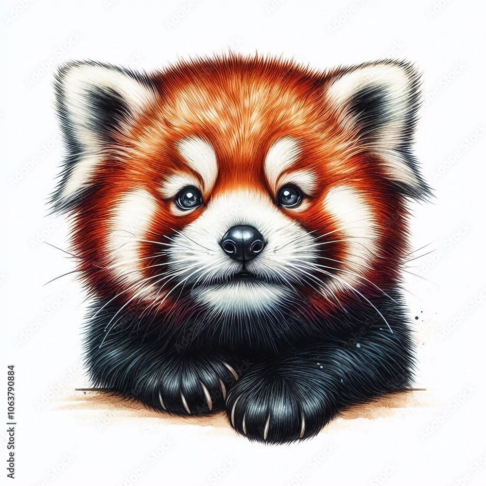 Obraz premium Roter Pandabär Tattoo